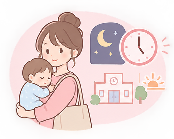 夜勤や早朝勤務で、どうしても保育園の時間外に預けたい